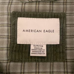 American Eagle dark green button-down shirt (size: small)